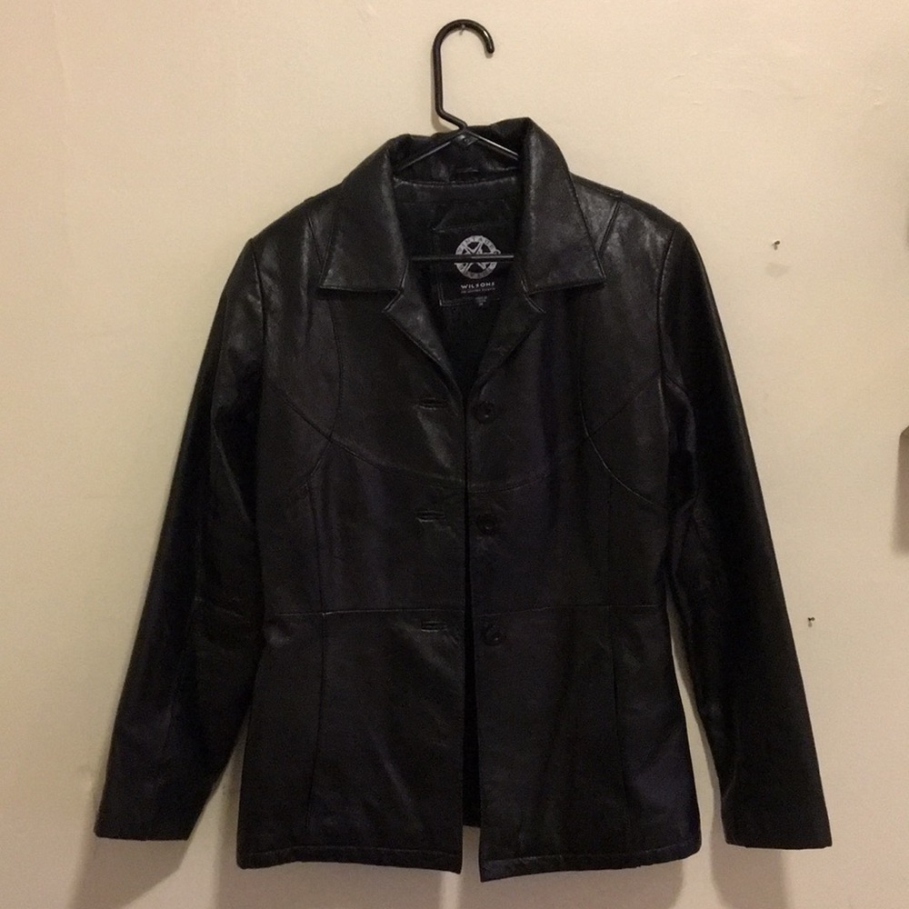 Black leather jacket